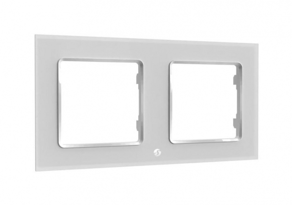 Shelly® Wall Frame für Wall Switch 2-fach Rahmen weiß