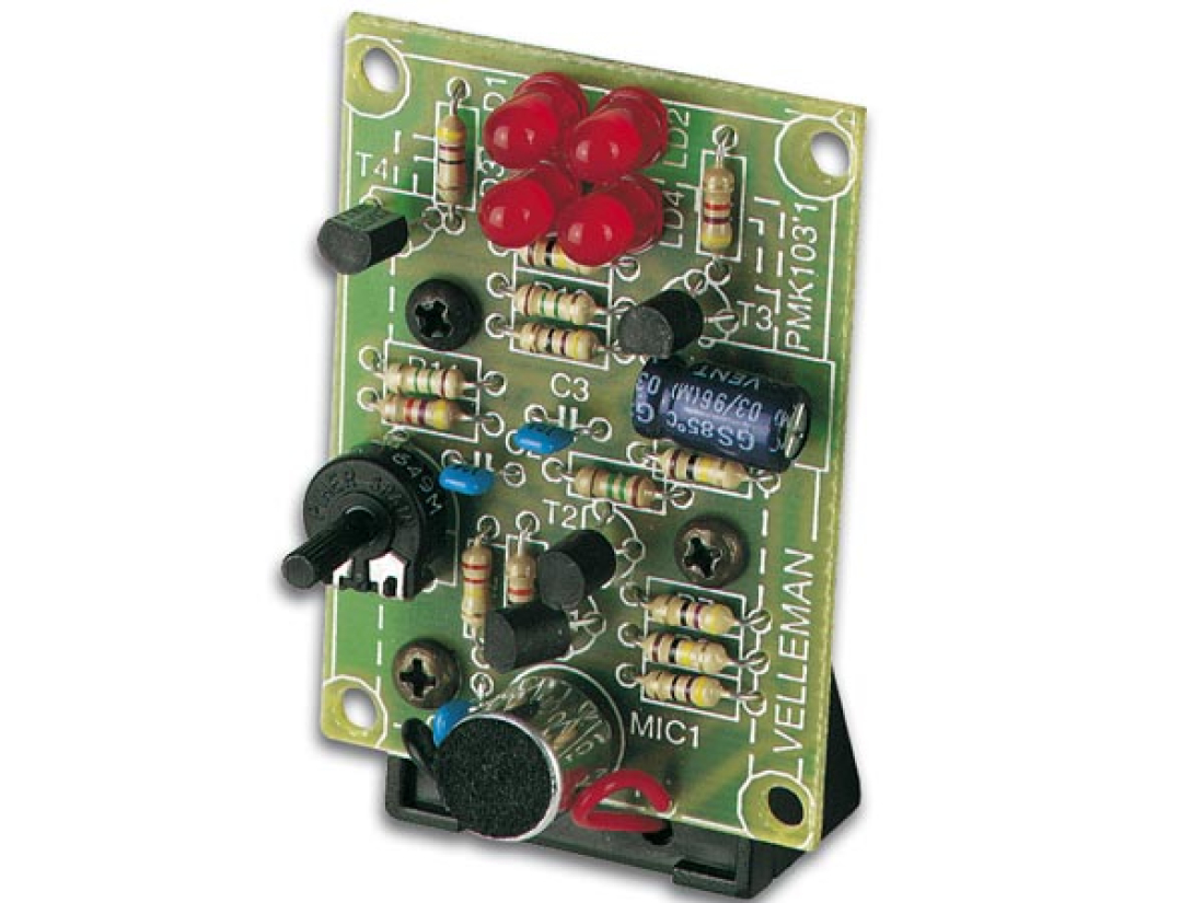 Schalldetektor LED Lichtorgel 9V Bausatz Velleman MK103