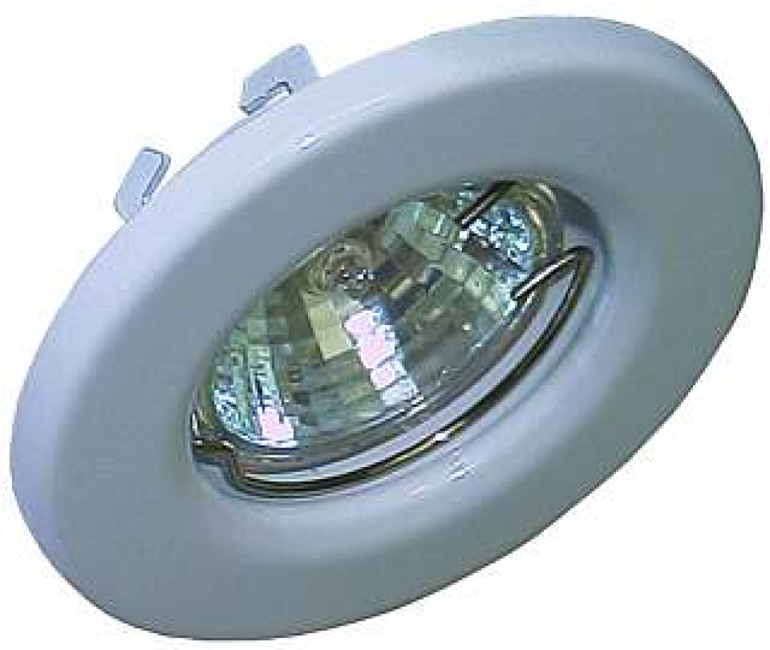 SiTr Halogen Einbaufassung Wei&szlig; max 12V 50W MR16 GU5.3