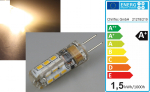 LED Chip Leuchtmittel f�r den Sockel G4 mit 15 SMD LEDs Warm Wei