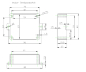 Preview: Gehäuse Vergussgehäuse G060 70 x 60 x 23 mm Vergussgehäuse Kemo 