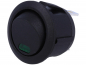 Preview: VS RSR13112LBG0L Wippenschalter Schalter Rund schwarz inkl grüner LED Kontrolleuchte ET180