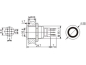 Preview: Druckschalter Raster R1610O 0,5A/230V SPDT orange beleuchtet Velleman 