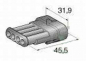Mobile Preview: Superseal Gehäuse Stecker 4-polig SET FSG-SS 1,5-4