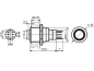 Preview: Druckschalter R1710B 0,5A/230V SPDT blau beleuchtet Velleman 