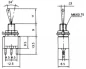 Preview: Miniatur Schalter und Taster Kippschalter EIN / AUS / (EIN) 3pol.