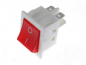 Preview: VS RSI2013C3R/W Wippenschalter weiß mit Roter Wippe und Symbolen I / O ET018