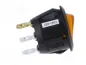 Preview: Wippenschalter rund mit orange beleuchteter Wippe 230V max 10A