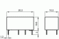 Preview: HF Signalrelais single side stable 12V DC 2x UM (2x Wechselkontakt) HFD2/012-S