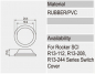 Preview: Staubschutzkappe PVC Abdeckung für Wippenschalter Rund 24,4mm