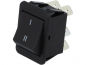 Preview: Wippenschalter Schalter mit Symbole I II 2x UM EIN - EIN schwarz 30 x 22mm