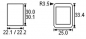 Preview: Wippenschalter Schalter mit Symbole I II 2x UM EIN - EIN schwarz 30 x 22mm