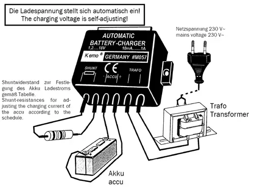 Akku Lademodul Laderegler M057 Kemo Ludeke Elektronic