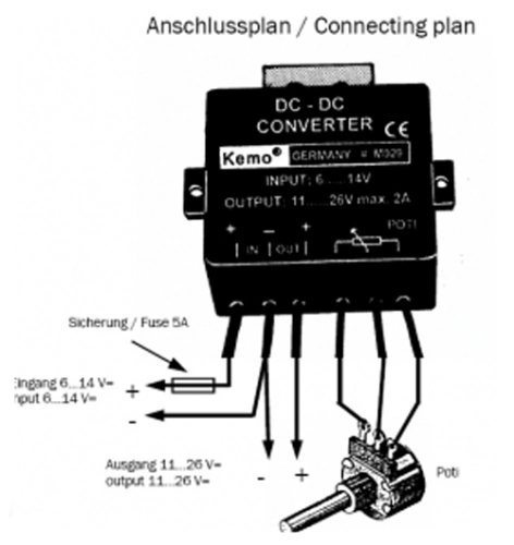 Spannungswandler In 6V - 14V Out 11V - 26V M029 Kemo