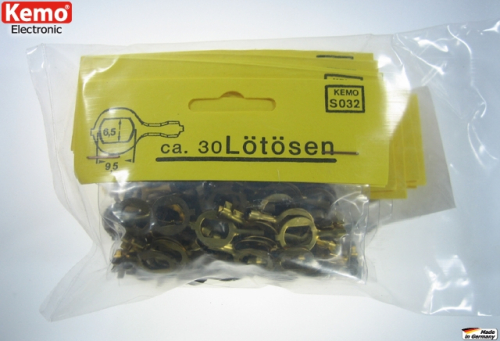 Kemo-Electronic S032 Lötösen für S030 Platinenflachstecker ca 30Stck Kemo S032 KS032