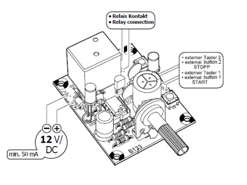 Präzisions Timer Zeitrelais Zeitschalter 12V B133 Kemo Bausatz 1Sek bis max 40Min