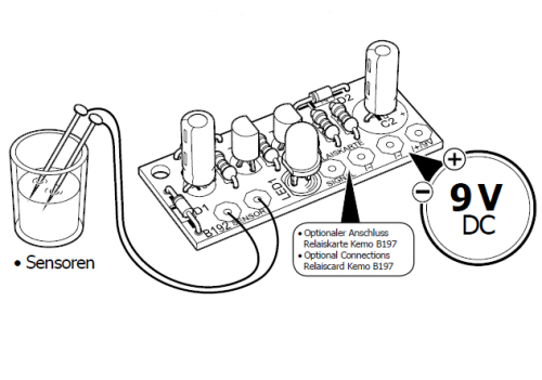 Preview: Füllstandsanzeige Füllstandsmelder 9 V= B192 Kemo Bausatz