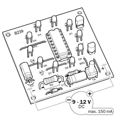 Glücksrad -elektronisch- B239 Kemo Bausatz