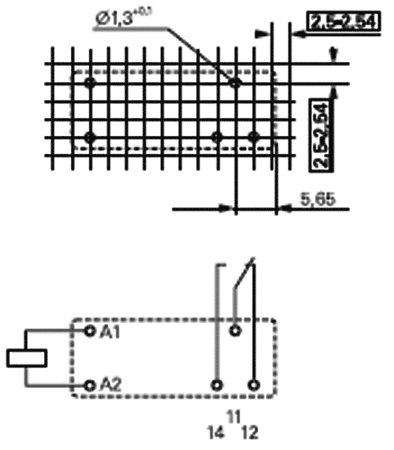 24V DC Relais V23057-B0006-A201 max 8A/250V AC Wechselkontakt