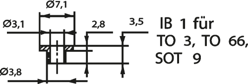 Preview: Isolierbuchse Isoliernippel für Transistoren TO 3, TO 66