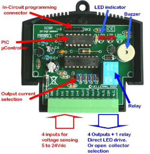 Preview: Mini PIC PLC Modul Anwendungsmodul Velleman VM142