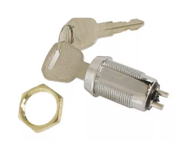 Schlüsselschalter Einbau 1-polig EIN / AUS max 125V~ 2A inkl 2 Schlüssel