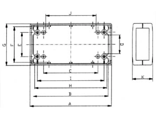 Gehäuse G418 ABS IP54 150 x 80 x 60mm Velleman