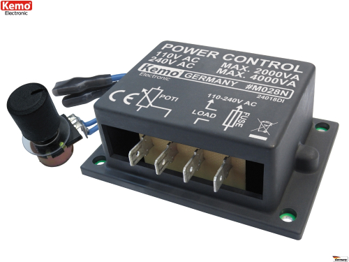 Kemo-Electronic M028N Leistungsregler Dimmer Lastregler 110V~ - 240V~ max 4000 Watt K M028N