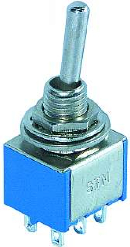 McVoice 323-052 Miniatur Schalter Kippschalter EIN / AUS / EIN 6pol. ET011