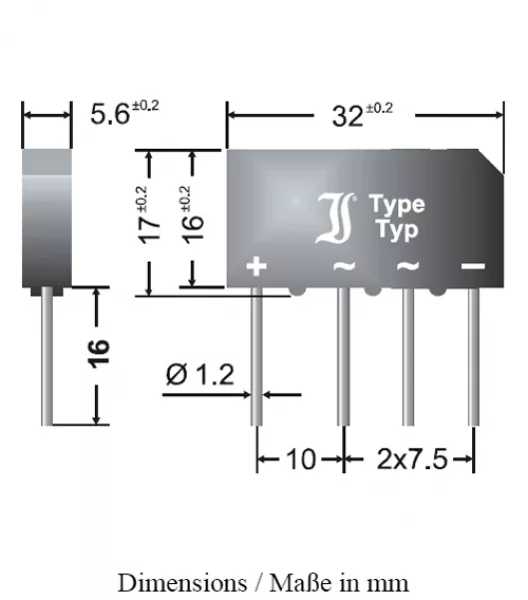 Silizium Brückengleichrichter Gleichrichter Diode B80C 5000-3300