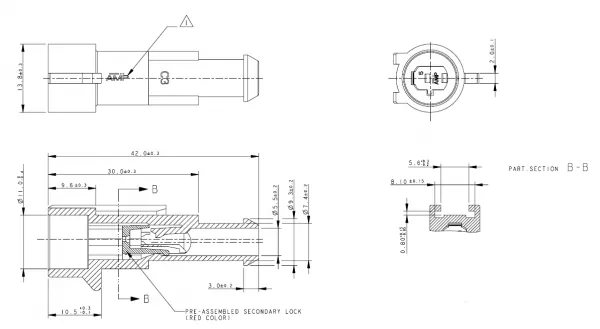 Superseal Gehäuse Stecker 1-polig SET FSG-SS 1,5-1