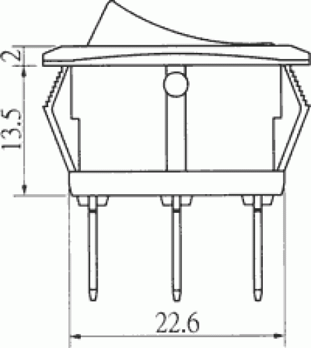 Wippenschalter Schalter EIN / AUS inkl LED Beleuchtung Kontrolleuchte rot für KFZ 12V DC