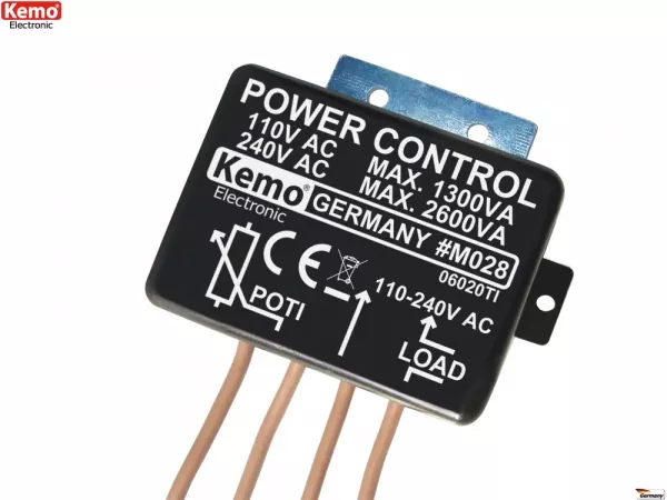 Kemo-Electronic M028 Leistungsregler Dimmer Lastregler 110V - 240V~ max 2600 VA M028 M028