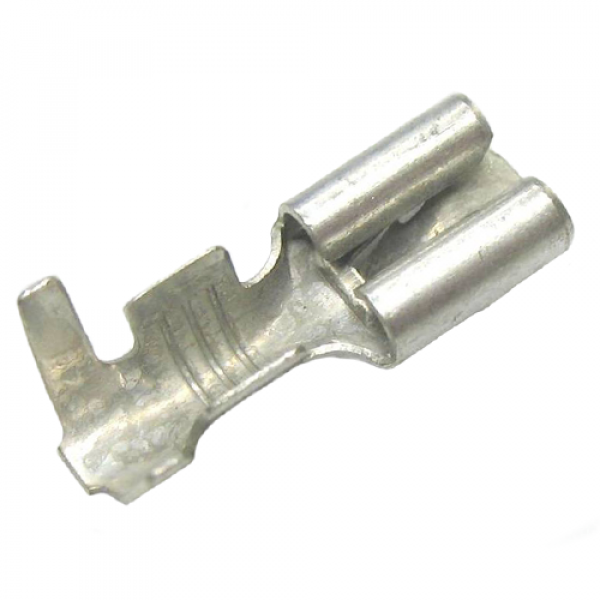Flachsteckhülse 4,8mm 1,5mm² - 2,5mm² mit Rastnase für zb KFZ Relaissockel 1Stück