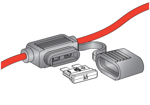 KFZ Flachsteck Sicherungshalter wasserdicht mit 4mm² Kabel MTA MTA