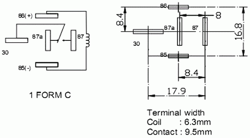 KFZ Relais mit Wechslerkontakt 150A/100A 24V DC