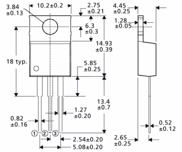 5 Volt Spannungsstabilisator L7805 CV Leistung max 1,5A TO220