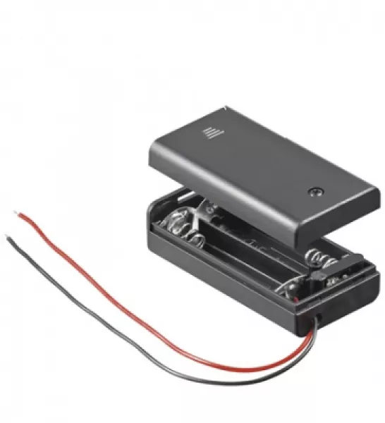 VS SBH-421-1A Batterie Halter Gehäuse für 2 x Micro AAA mit Deckel & Kabel EZ00N