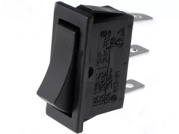 VS RS1391CBB0 Wippenschalter Schalter schwarz mit schwarzer Wippe EIN / EIN ET038