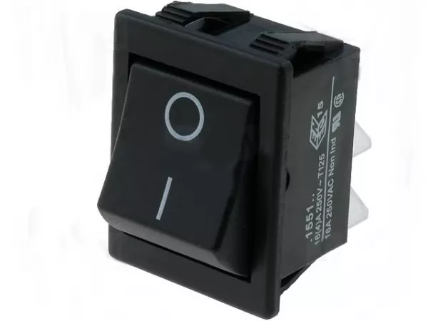 Wippentaster TASTER mit Symbolen schwarz 2x EIN 30 x 22,1mm