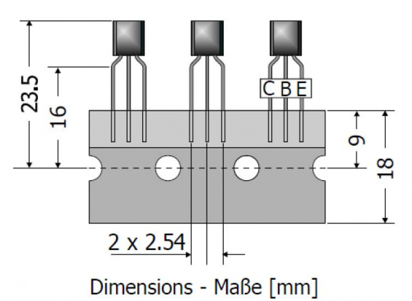 Transistor pnp BC640 100V 1A 0,8W To92