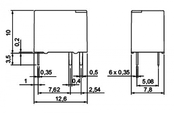 3V DC Miniaturrelais Schaltrelais max 2A/120V AC RSM957