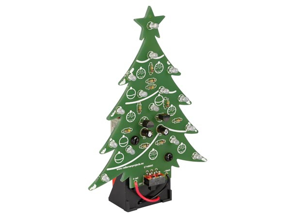 LED Weihnachtsbaum mit blauen 3mm LEDs 9V MK100B Velleman WHADDA WSSA100B Bausatz