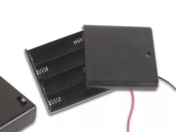 GALDOEP 12 Stück AA batteriehalter，1/2/3/4 x 1.5V/3V/4.5V/6V AA Batteriehalter Gehäuse ，mit Hülle Anschlusskabel und EIN/AUS Schalter Kunststoff Batteriehalter für Einfaches Löten und Anschließen 