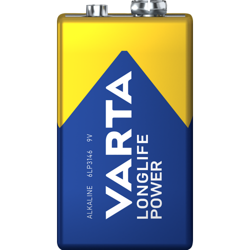 Varta Alkaline Batterie Longlife Power (High Energy) 9V Block 6LR61 1ér Pack 4922
