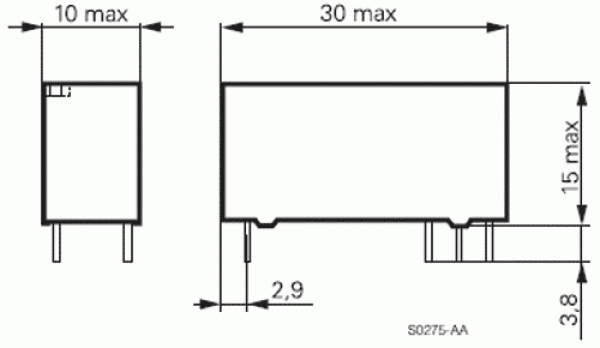 Schrack Relais 6V DC max 8A / 250V AC V23061-B1003-A401