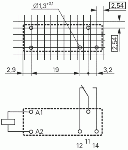 Schrack Relais 24V DC max 8A / 250V AC V23061-B1007-A301