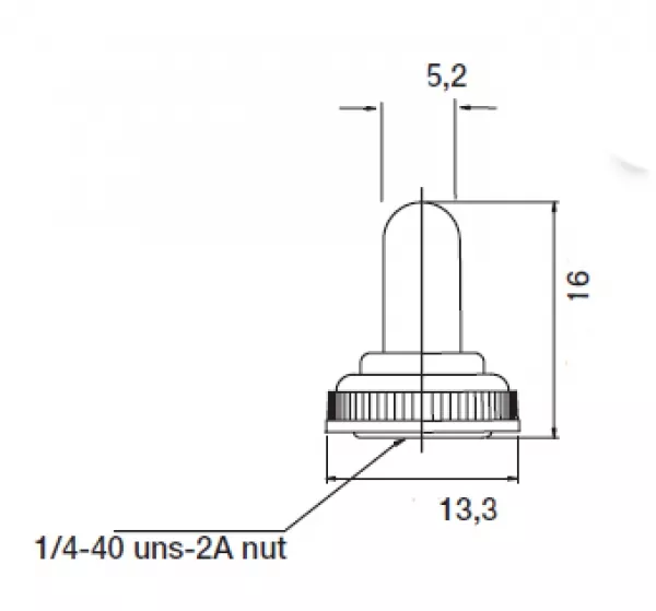 Gummikappe für Miniatur Schalter Kippschalter Abdeckung W-40A
