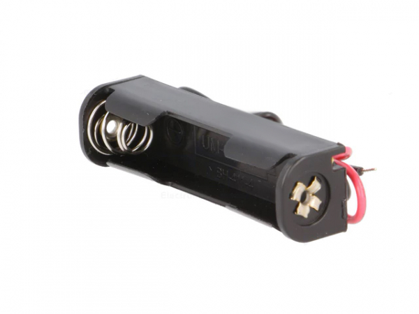 Halter 1x AAA Micro Batterie mit Anschlussleitungen rot/schwarz KEYS2467
