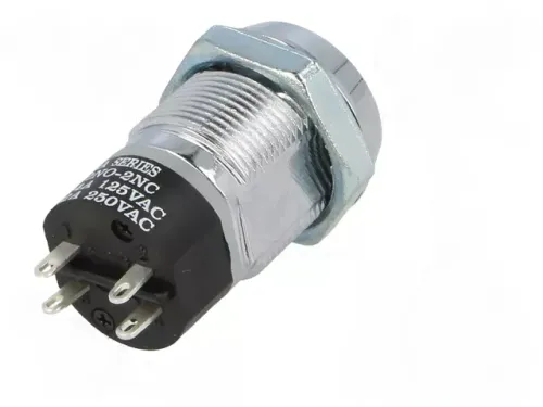 Schlüsselschalter 4-polig Ein / Aus Einbau 19mm max 230V 2A KS3 S286A-2